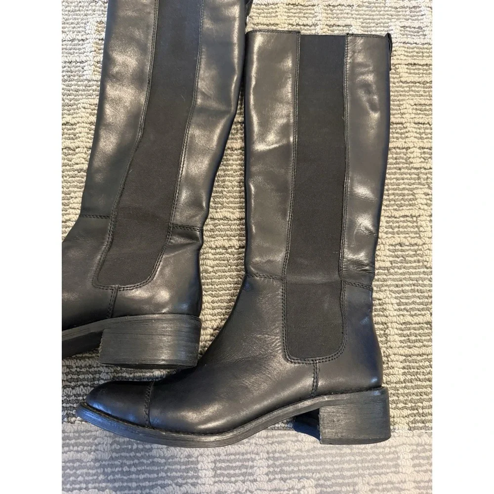 BcBG Generation WOMEN'S BLACK LEATHER BOOTS SIZE‎ 6.5B